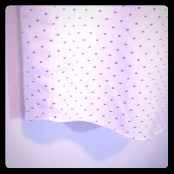 J Crew button down white w tiny black dots - Picture 8 of 8